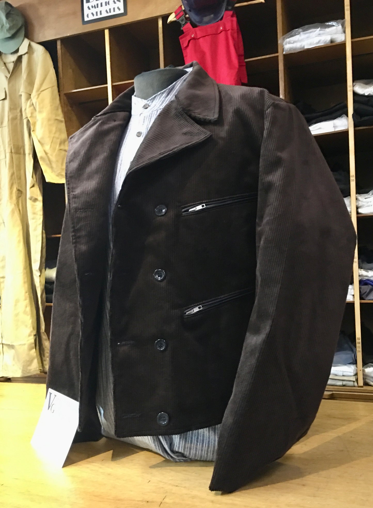 Klettervest. (kolenjasje, tuindersjasje, bodejasje "manchester" corduroy werkjasje)