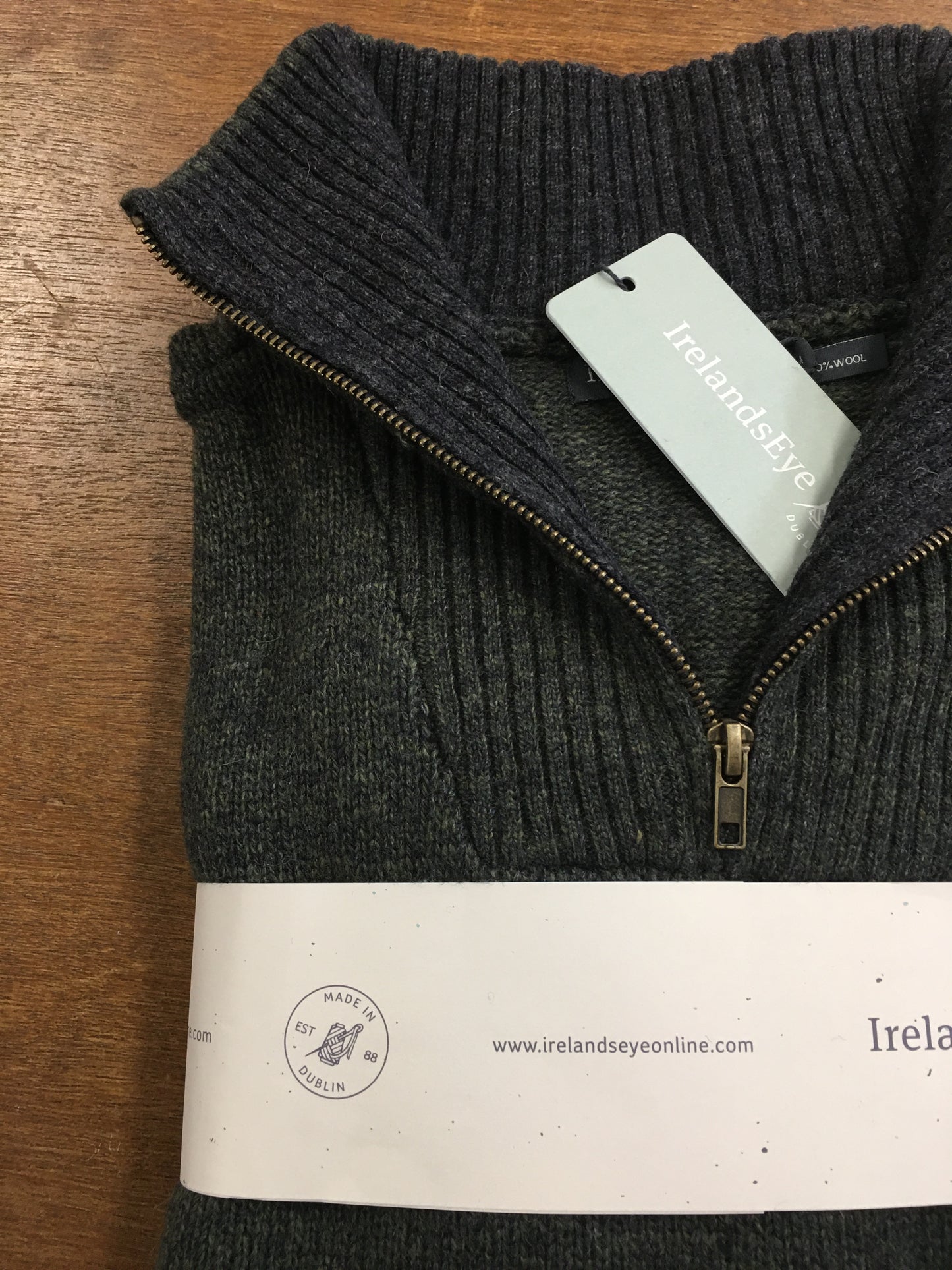 Wollen trui met rits van Irelandseye