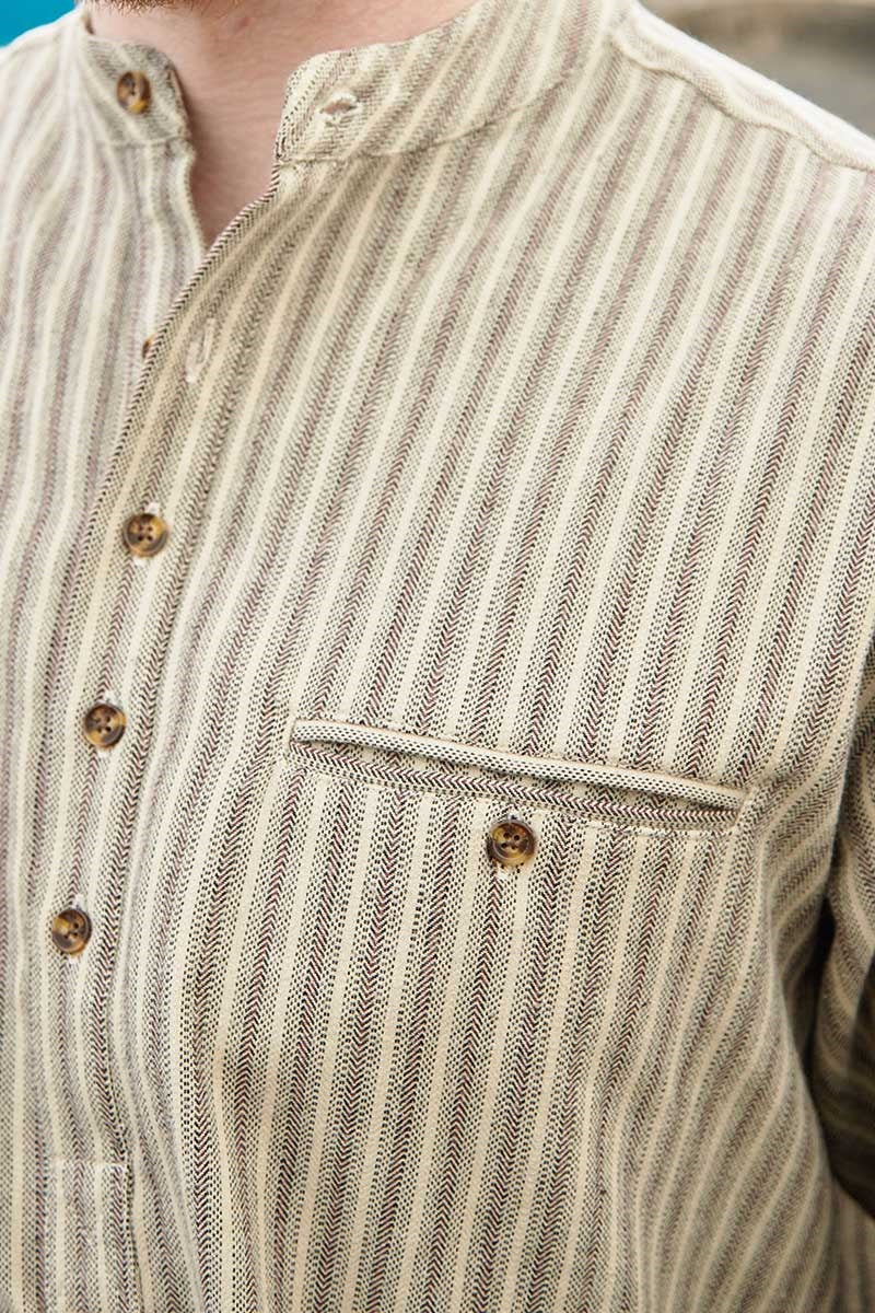 Traditioneel flanellen grandfather shirt