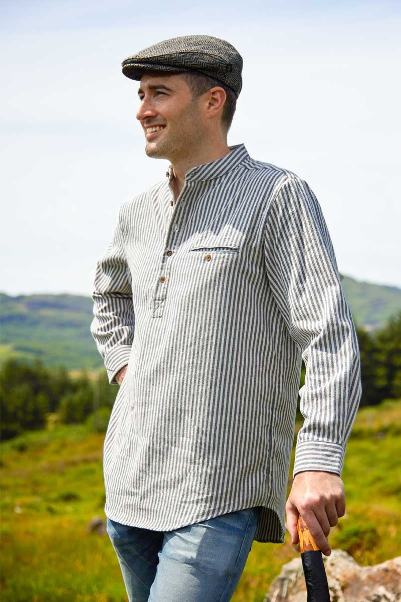 Traditioneel flanellen grandfather shirt
