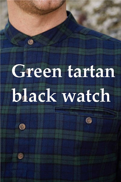 Traditioneel flanellen grandfather shirt