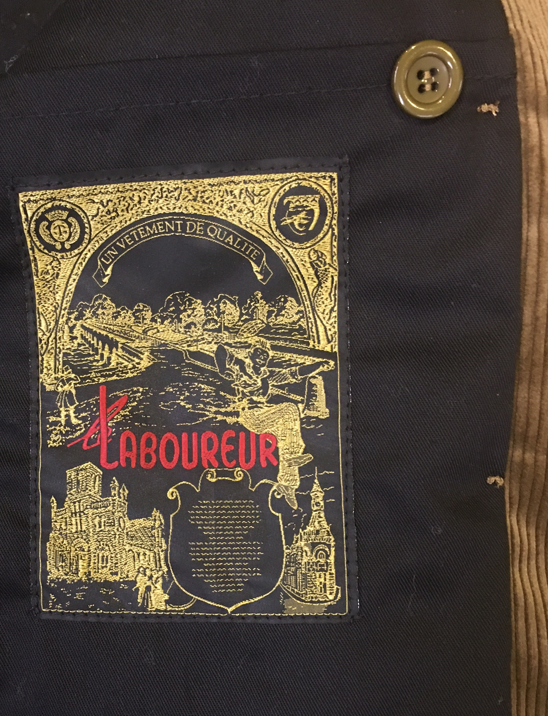 Klettervest. (kolenjasje, tuindersjasje, bodejasje "manchester" corduroy werkjasje)