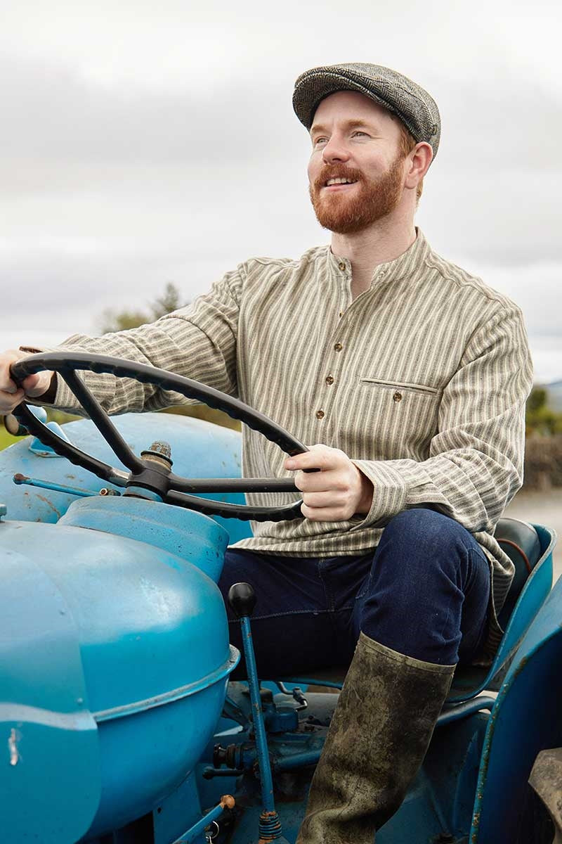 Traditioneel flanellen grandfather shirt