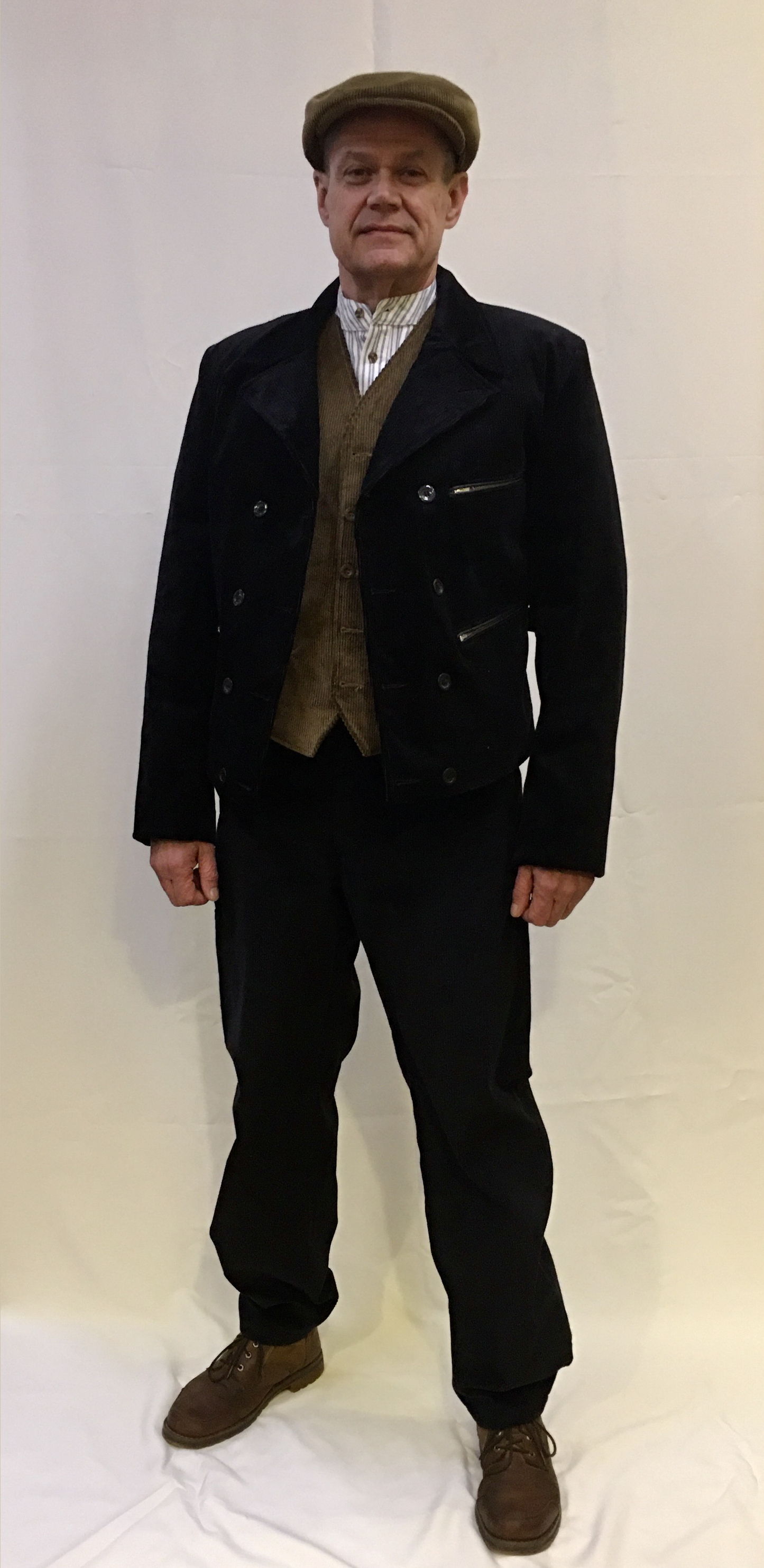 Klettervest. (kolenjasje, tuindersjasje, bodejasje "manchester" corduroy werkjasje)