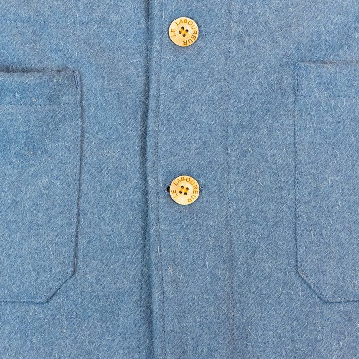 Natuurlijk wollen werkjasje 3-pocket