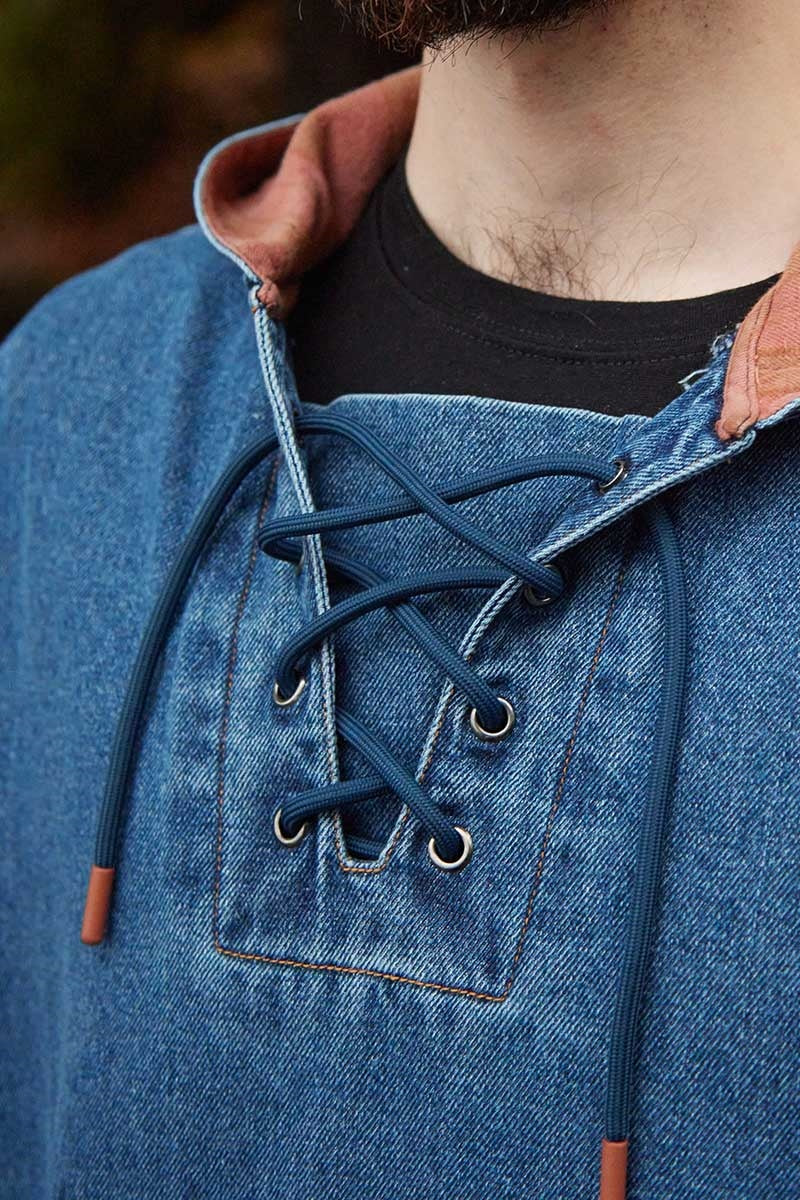 Denim worker hoody