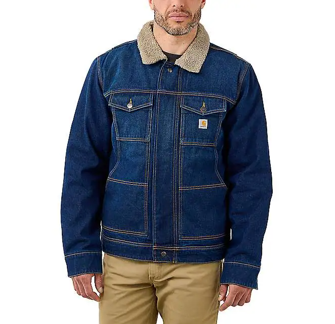 Carhartt teddy gevoerd spijkerjack