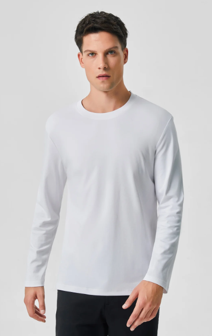 Classic lange mouw t-shirt wit.